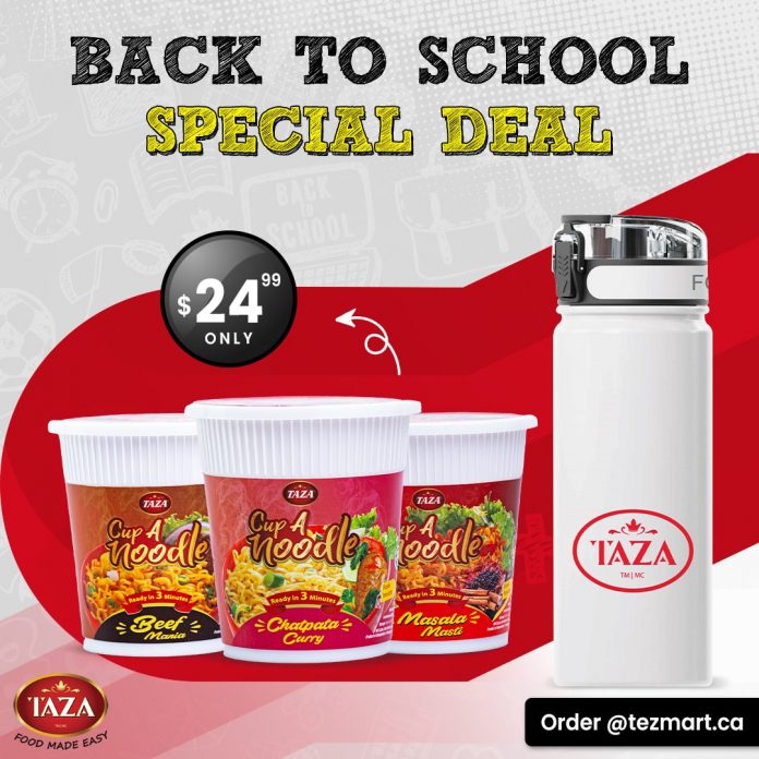 Back to School special deal in canada from taza