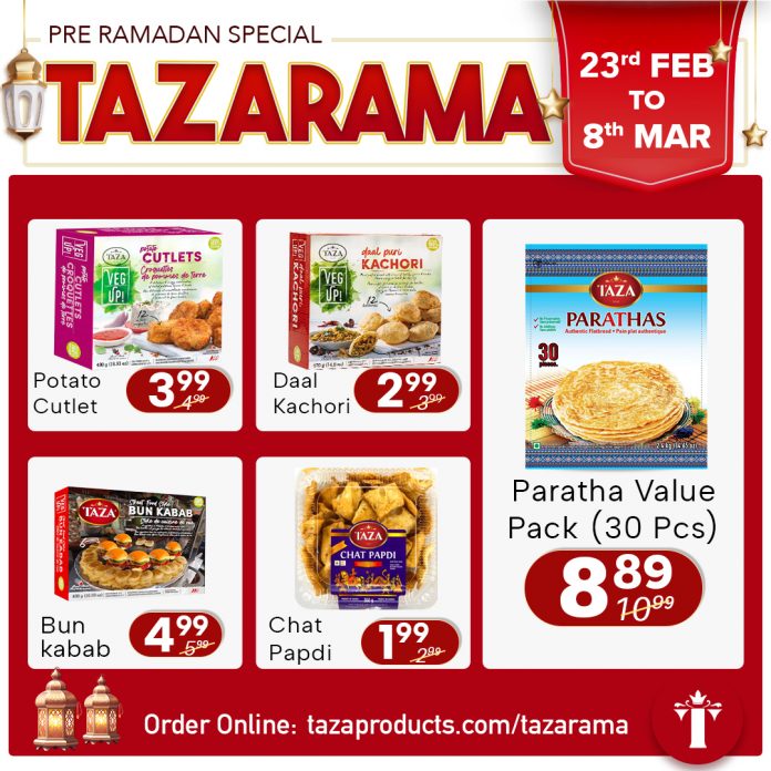 Ramadan Special offers and discounts in Canada by Taza Products